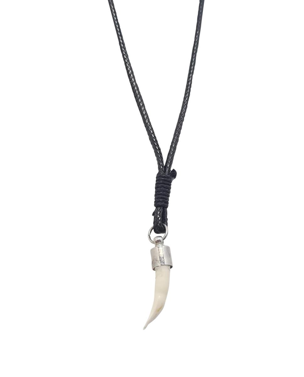 CN03 Large Crocodile Tooth Cord Necklet