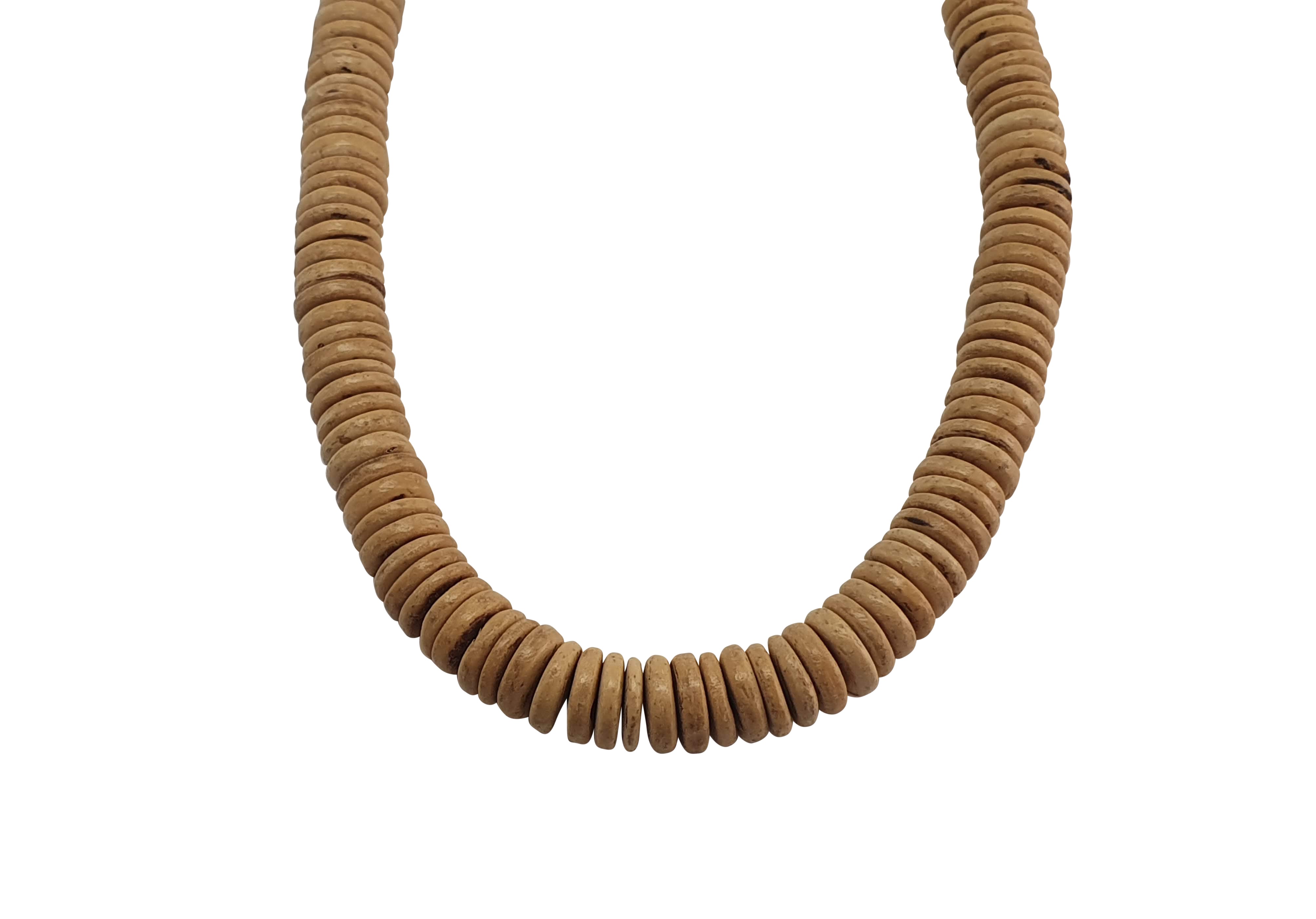 N734 Necklace Wooden Disc Beads